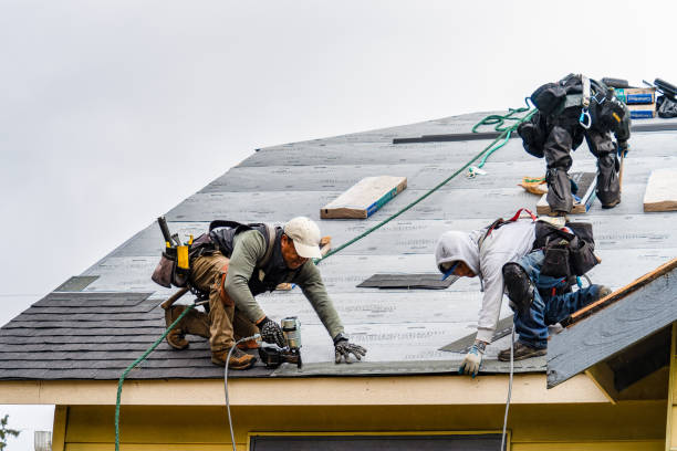 Professional Gutter Installation technician working in Weston, WI